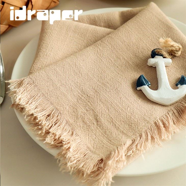 Linen Napkins With Fringe Edge